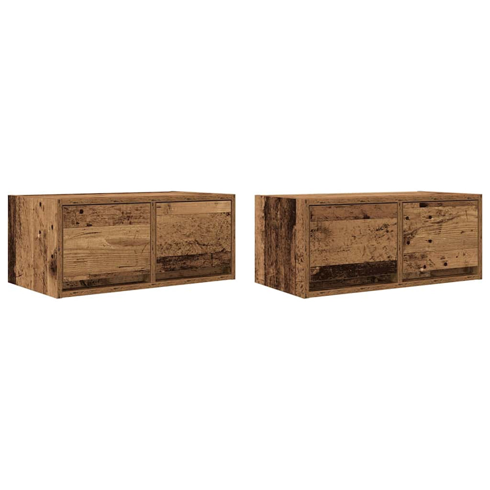 Televizoriaus spintelės, 2vnt., medienos, 60x31x25,5cm, mediena