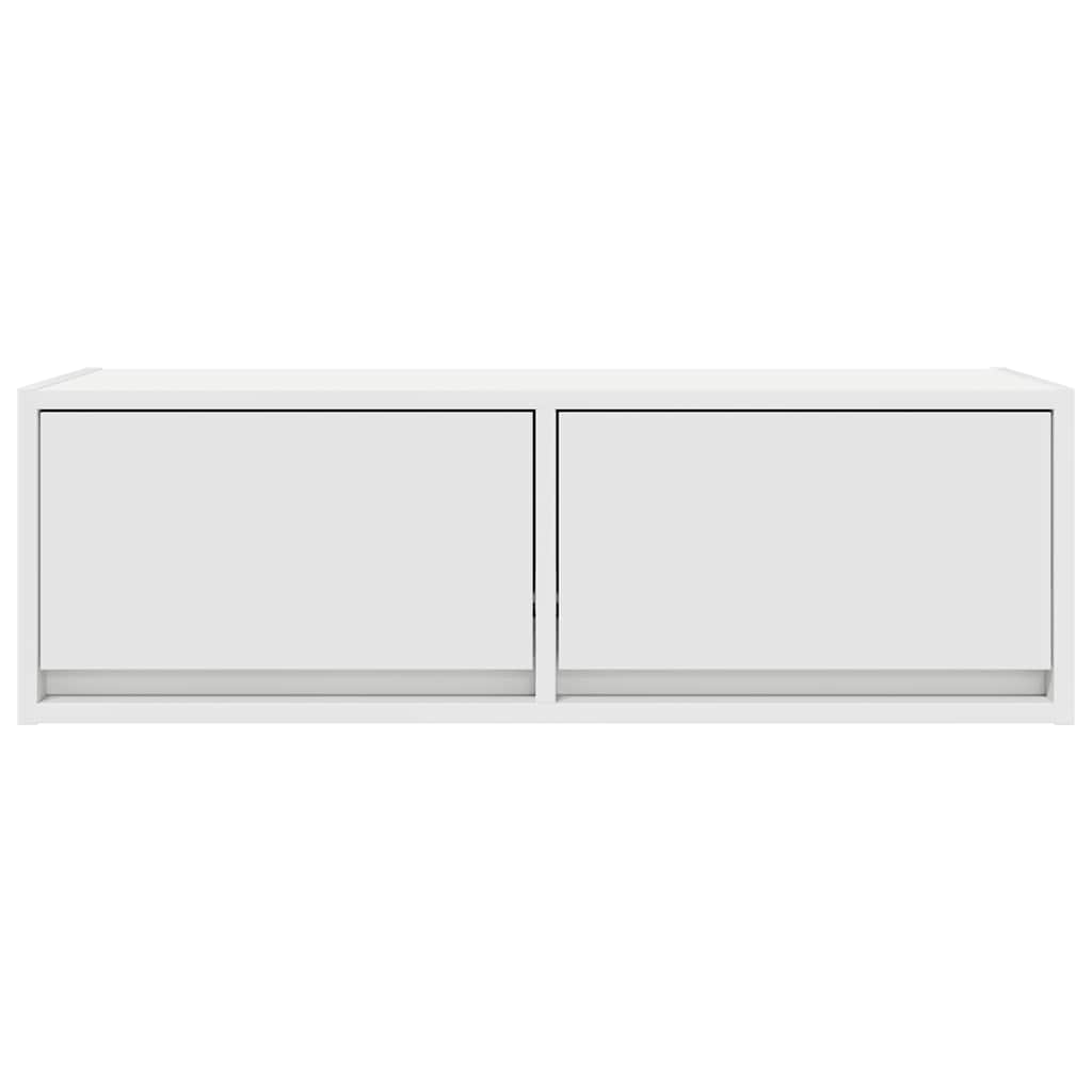 Televizoriaus spintelės, 2vnt., baltos, 80x31x25,5 cm, mediena