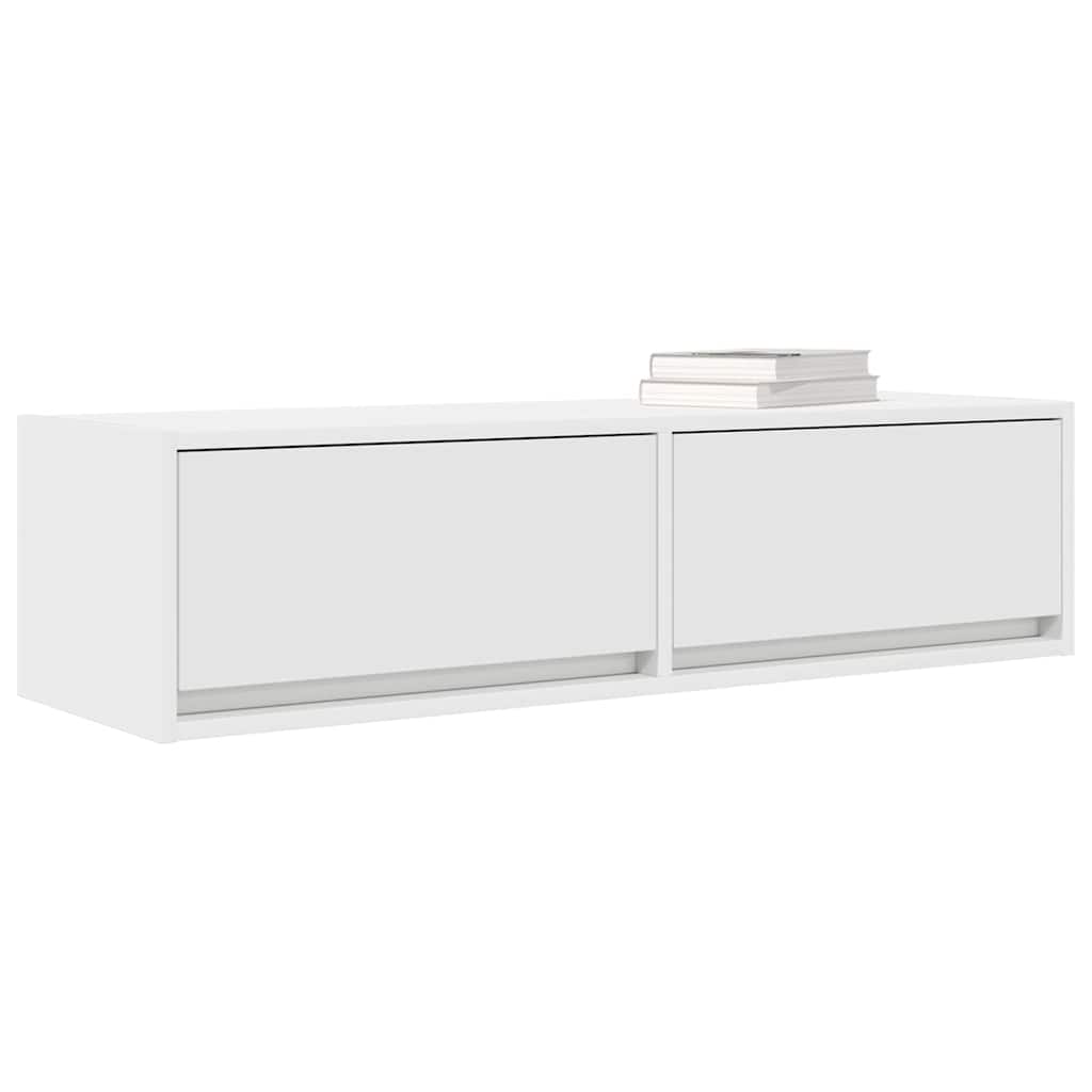 TV skapītis ar atvilktnēm Balts 100 x 31 x 25.5 cm