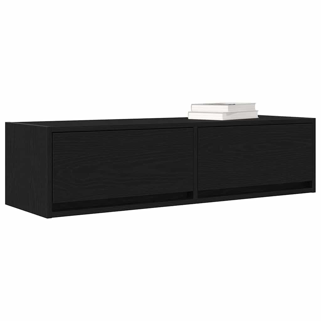 Televizoriaus spintelė juoda ąžuolo 100 x 31 x 25.5 cm