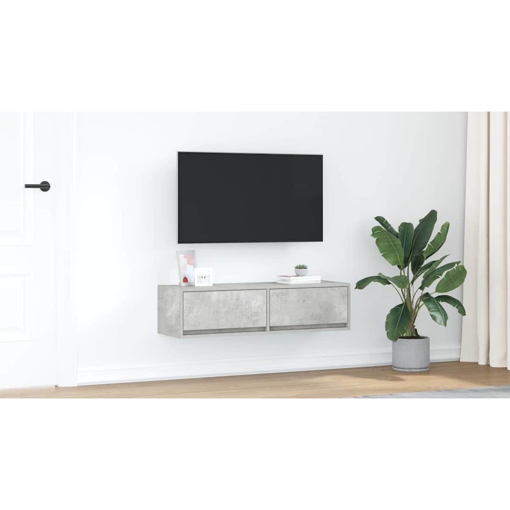 Televizoriaus spintelė Betono pilka 100 x 31 x 25.5 cm