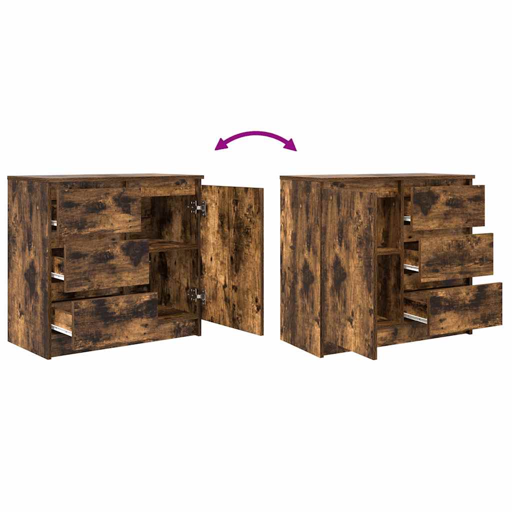 Sānu galds ar atvilktni, 71x35x65 cm, koks