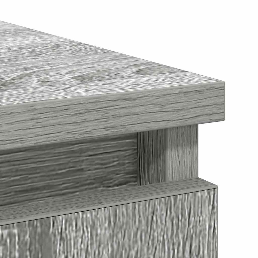 Side cabinet with drawers, gray oak, 71x35x84 cm wood