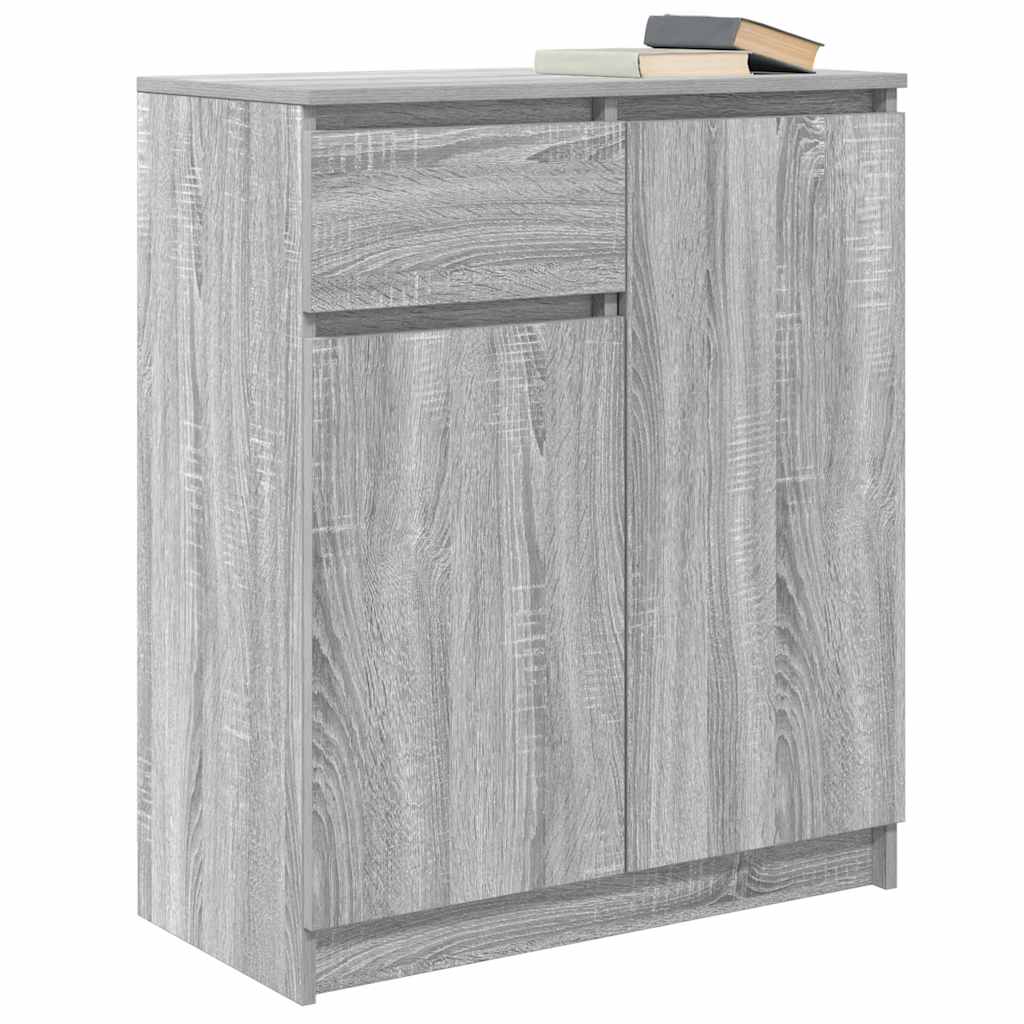 Sideboard with drawer, grey oak, 71x35x84 cm wood