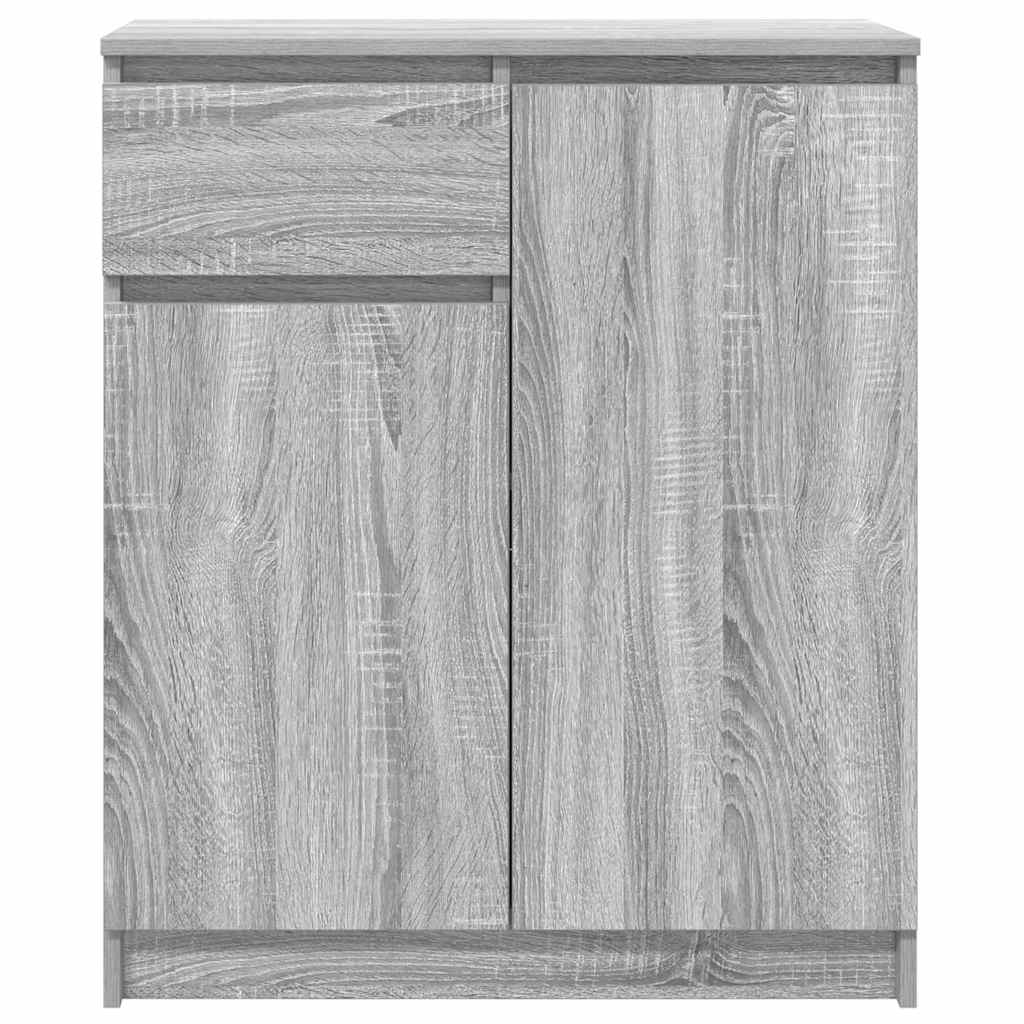 Sideboard with drawer, grey oak, 71x35x84 cm wood