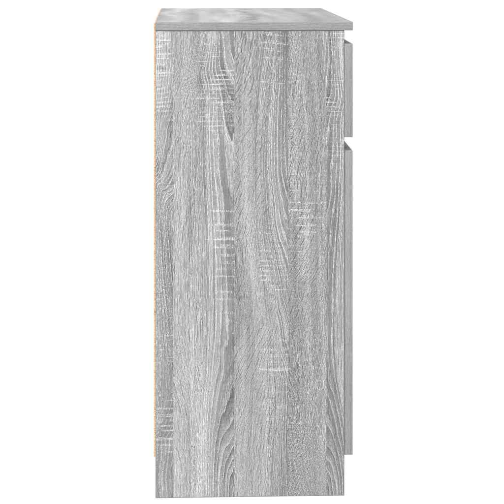 Sideboard with drawer, grey oak, 71x35x84 cm wood