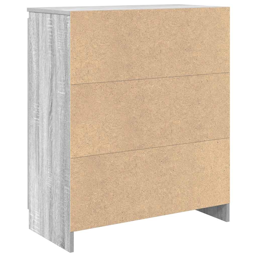 Sideboard with drawer, grey oak, 71x35x84 cm wood
