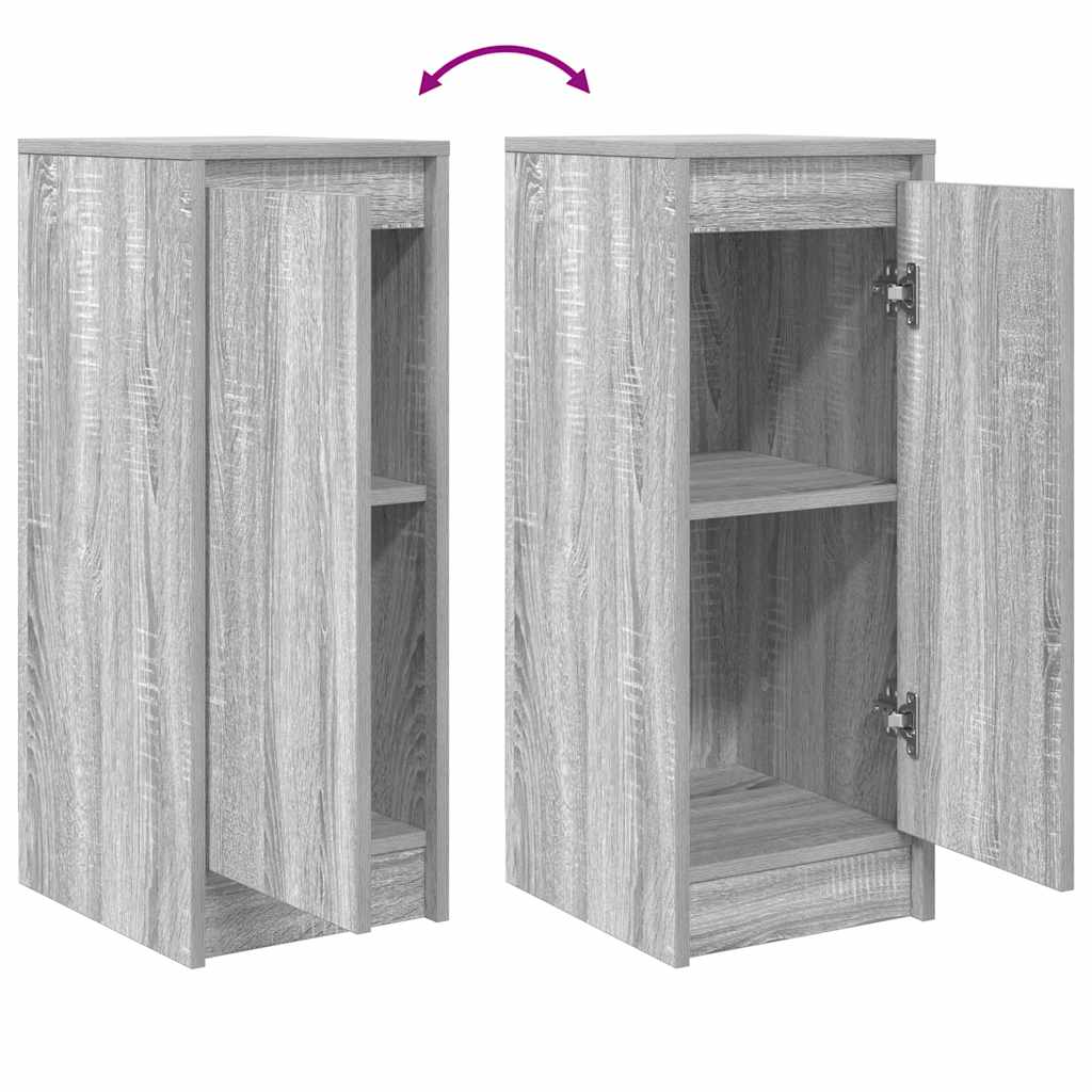 Side cabinet, grey oak, 29.5x34x76 cm, engineered wood
