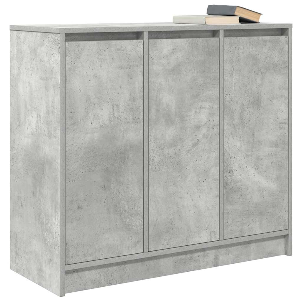 Sānu skapītis, betona pelēks, 85x34x76 cm, apstrādāta koksne