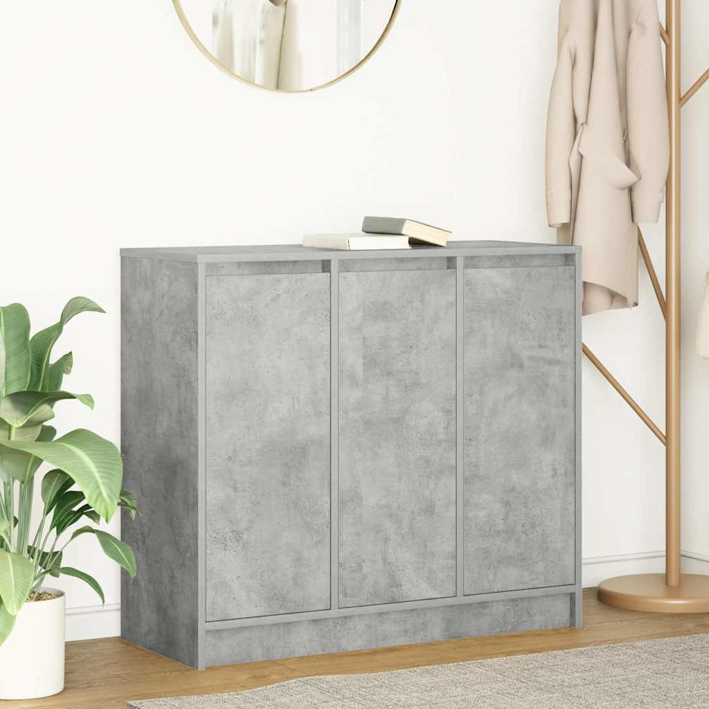 Sānu skapītis, betona pelēks, 85x34x76 cm, apstrādāta koksne