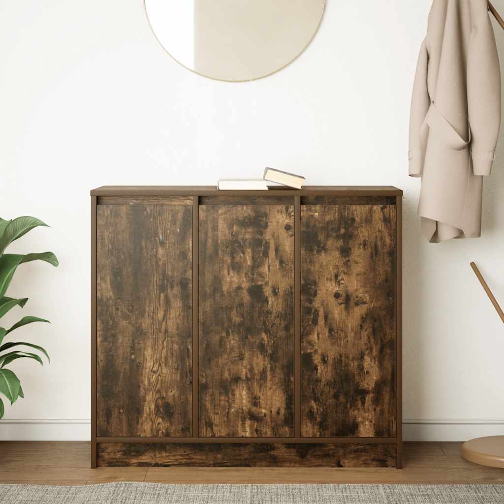 Sideboard, smoked oak, 85x34x76 cm, engineered wood