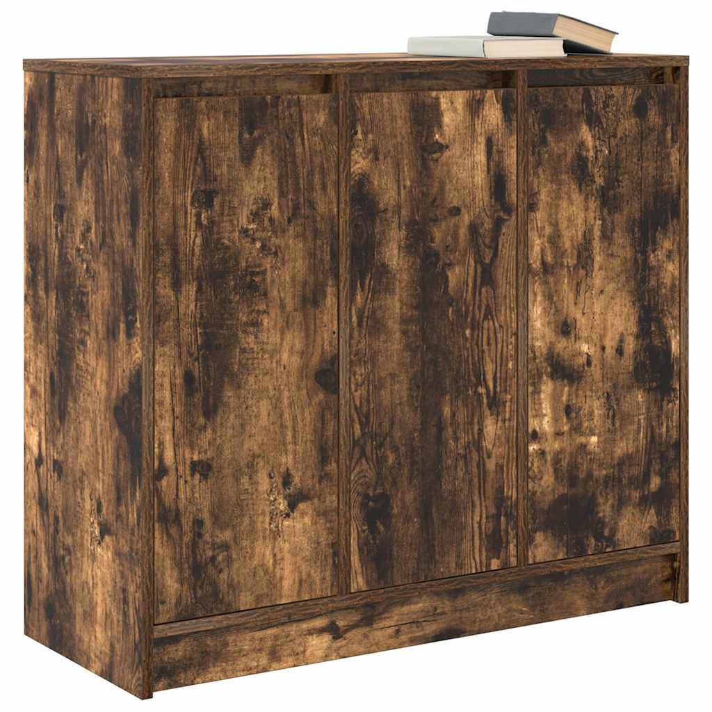 Sideboard, smoked oak, 85x34x76 cm, engineered wood