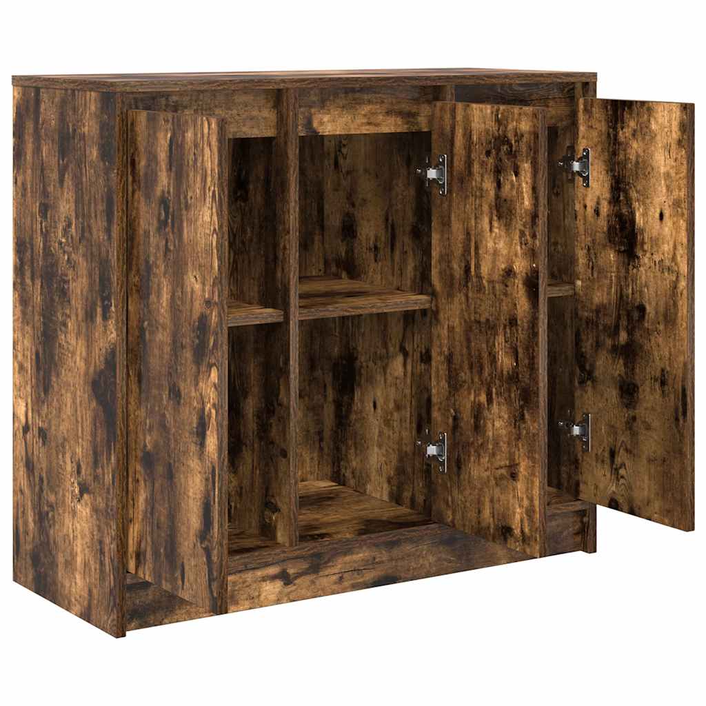 Sideboard, smoked oak, 85x34x76 cm, engineered wood