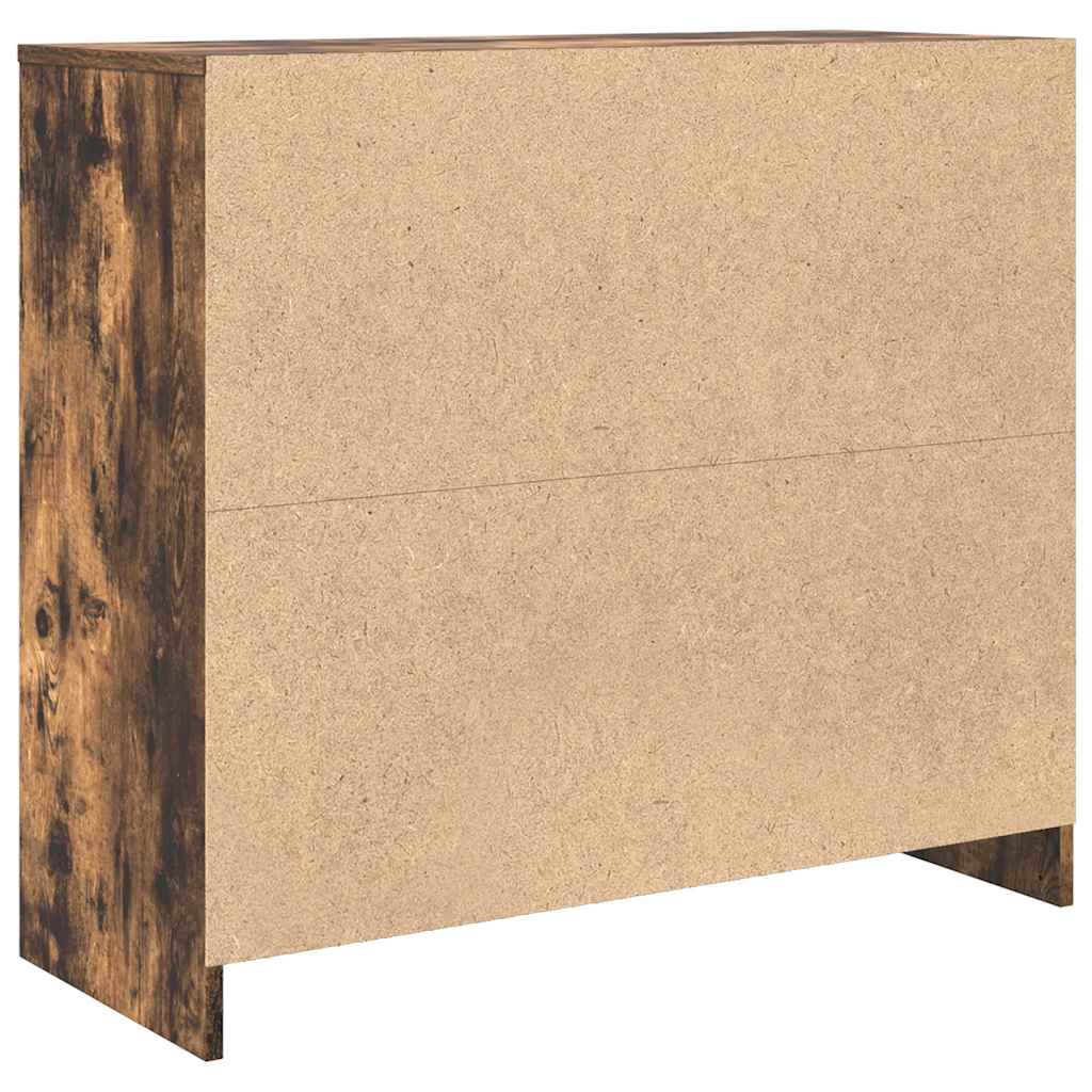 Sideboard, smoked oak, 85x34x76 cm, engineered wood
