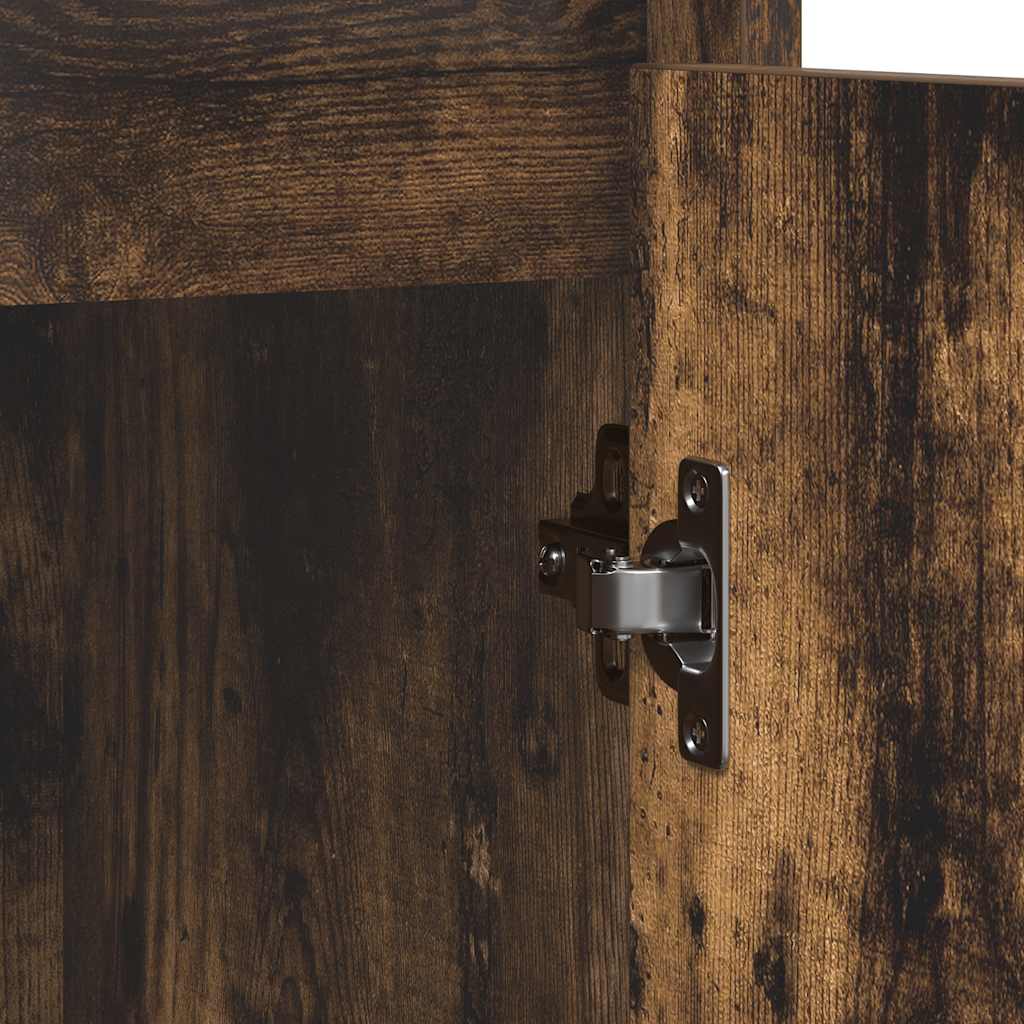 Sideboard, smoked oak, 85x34x76 cm, engineered wood