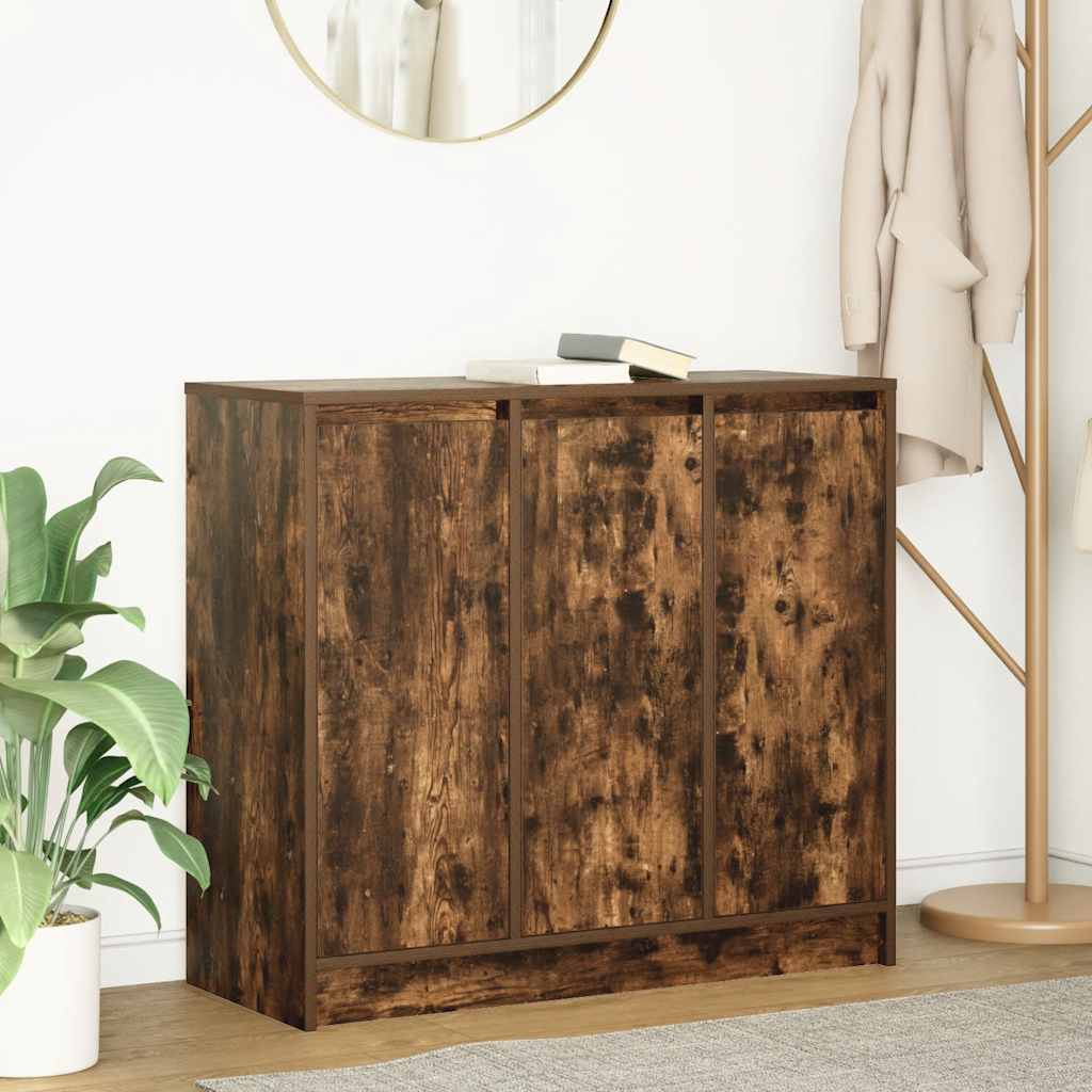 Sideboard, smoked oak, 85x34x76 cm, engineered wood