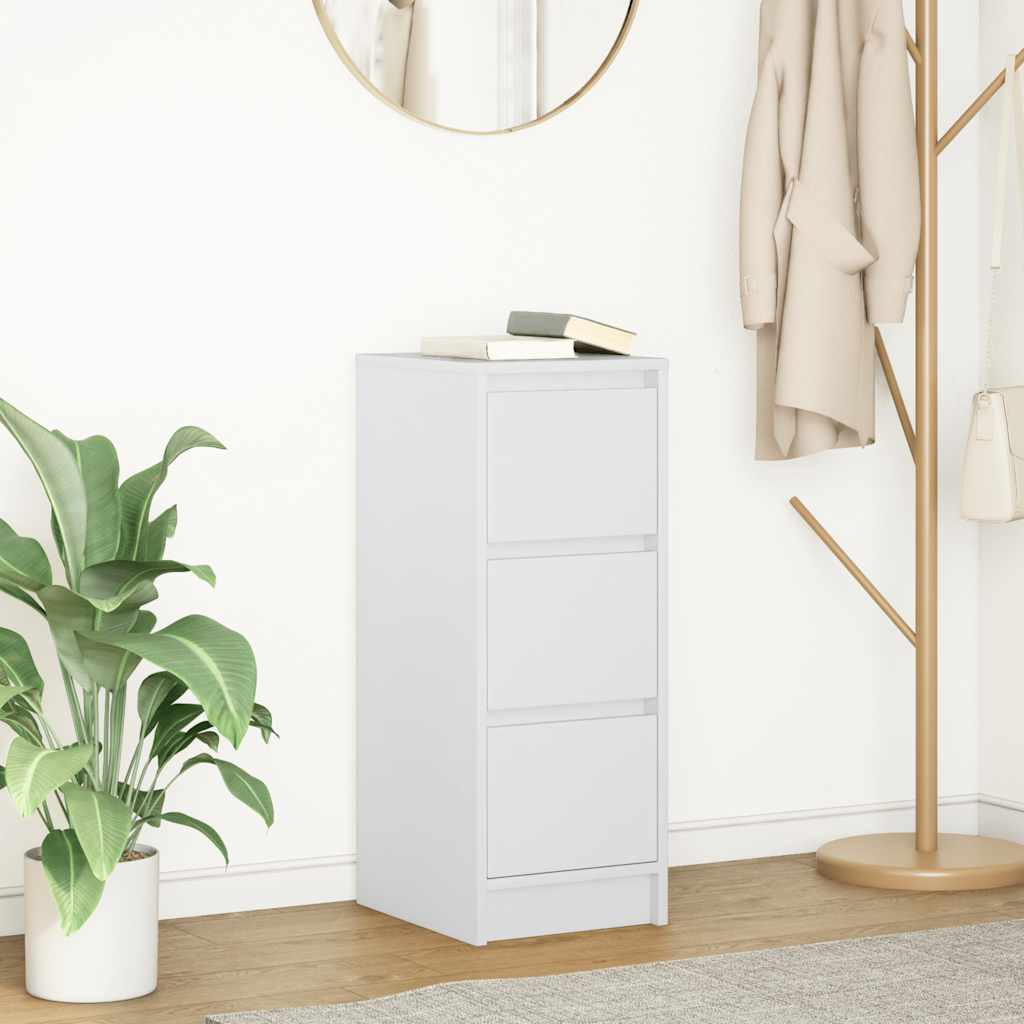 Sideboard, white, 29.5x34x76cm, engineered wood
