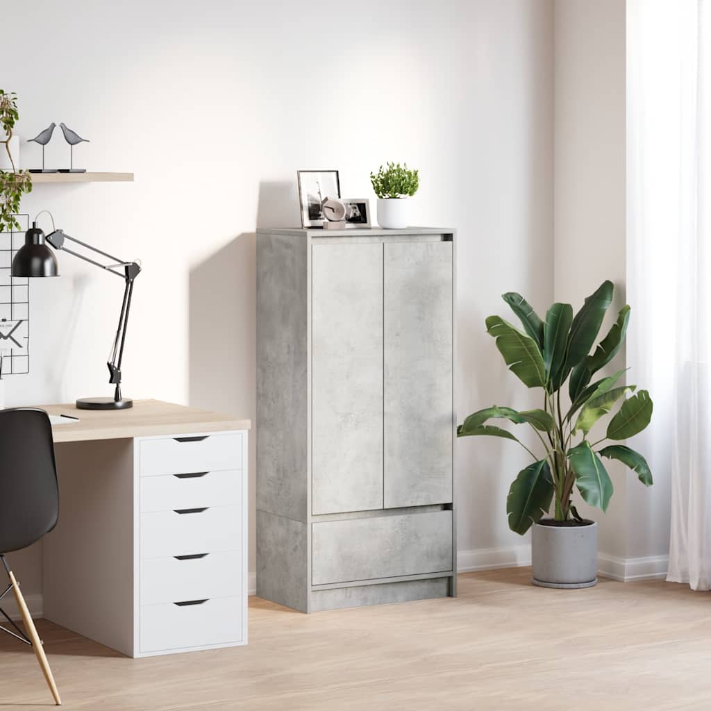 TV spintelė su stalčiumi, betono pilka 55,5x34x119,5 cm mediena