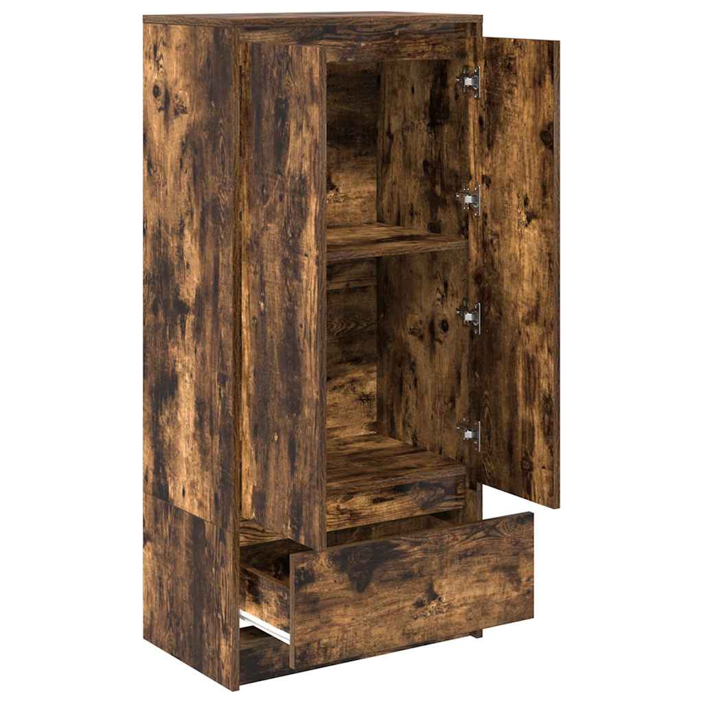 Spintelė su 2 stalčiais rūkytas ąžuolas 55,5x34x119,5cm mediena