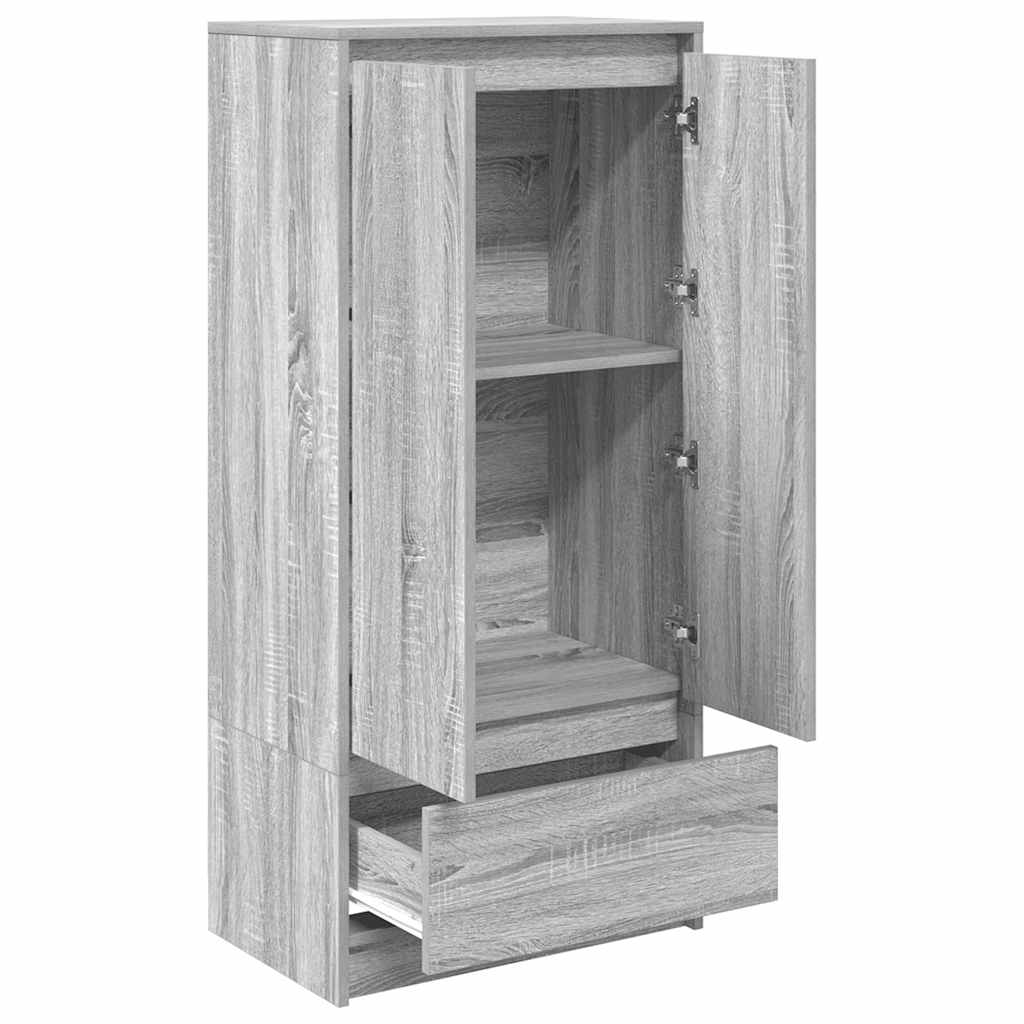 Spintelė su 2 stalčiais, pilka sonoma, 55,5x34x119,5 cm mediena