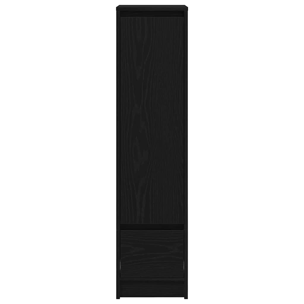 Chest of drawers, black oak, 29.5x34x119.5 cm engineered wood