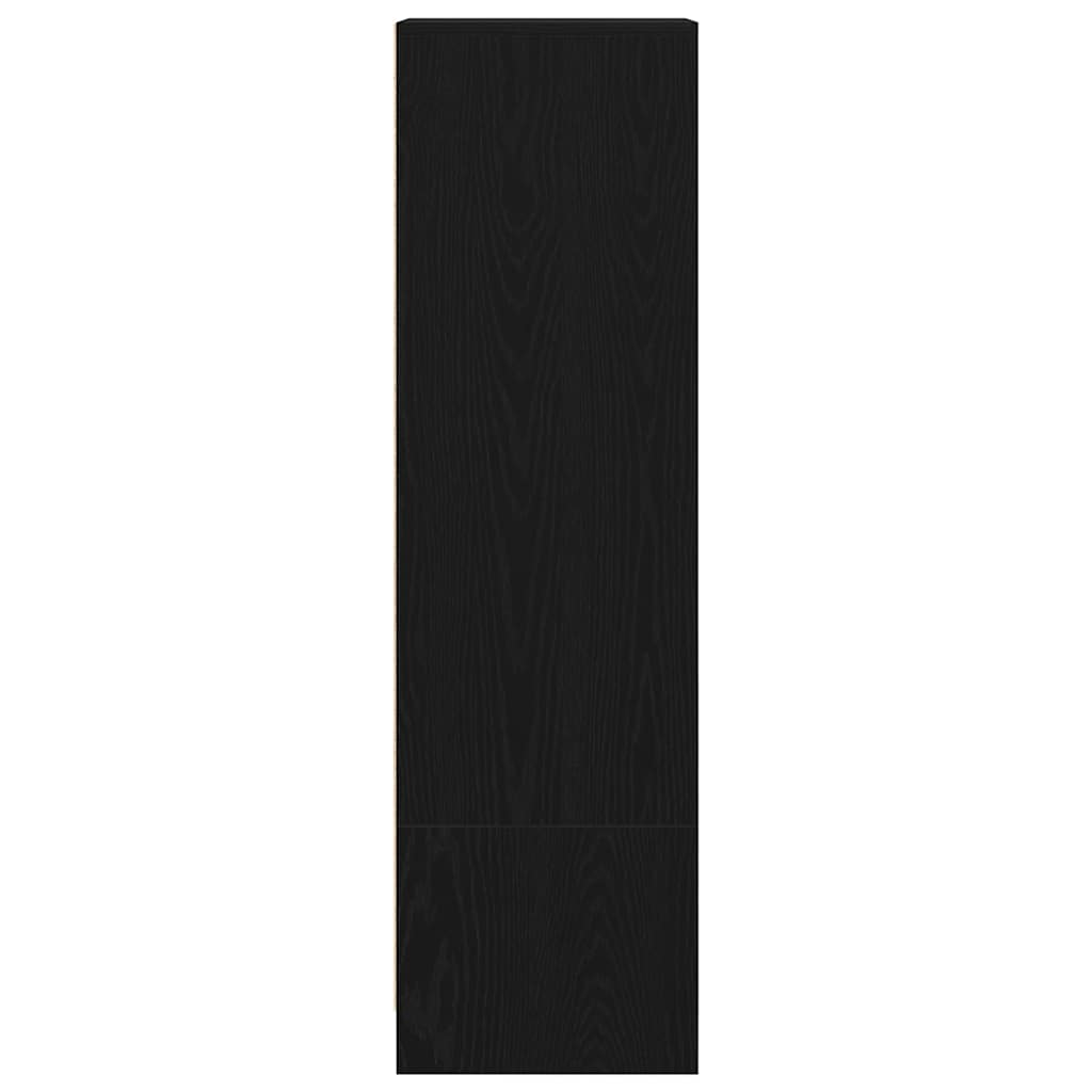 Chest of drawers, black oak, 29.5x34x119.5 cm engineered wood