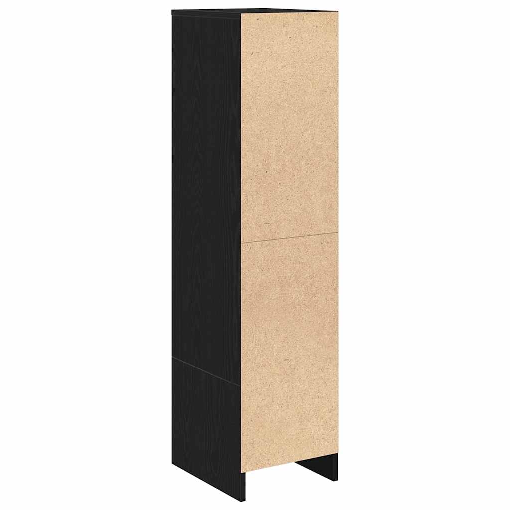 Chest of drawers, black oak, 29.5x34x119.5 cm engineered wood