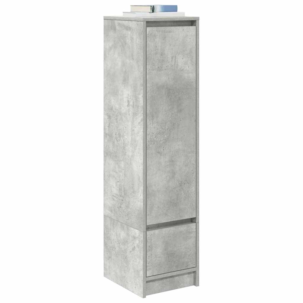 Chest of Drawers, concrete grey 29.5x34x119.5 cm engineered wood