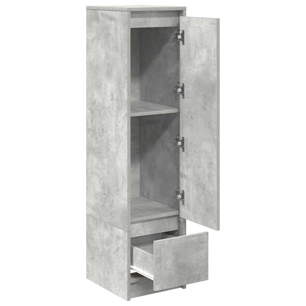 Chest of Drawers, concrete grey 29.5x34x119.5 cm engineered wood