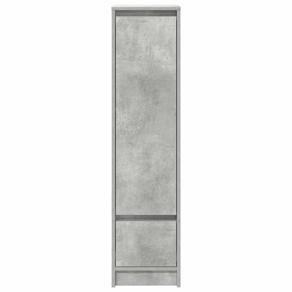 Chest of Drawers, concrete grey 29.5x34x119.5 cm engineered wood