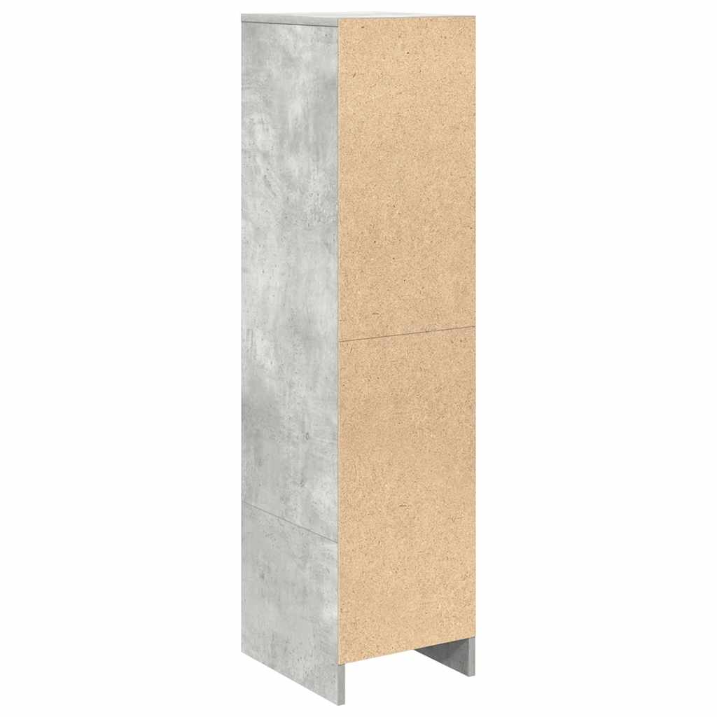 Chest of Drawers, concrete grey 29.5x34x119.5 cm engineered wood