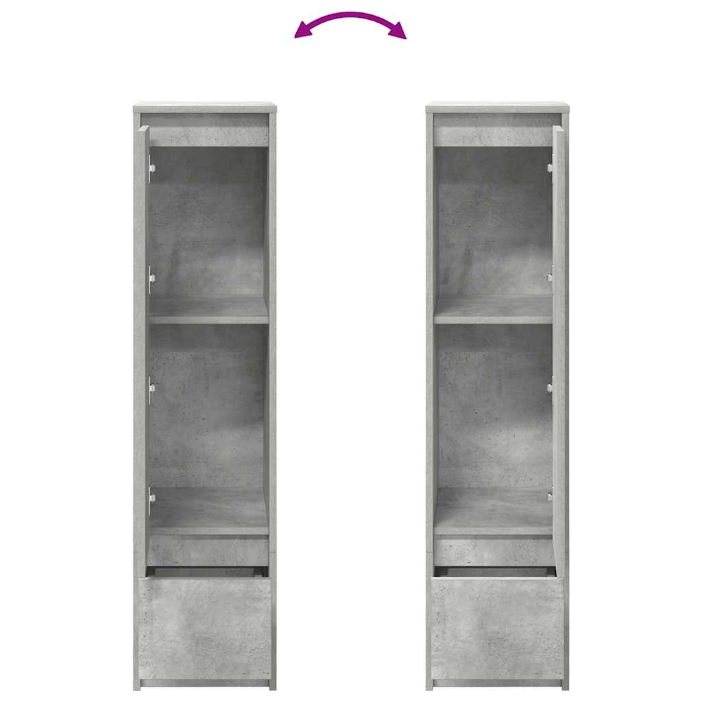 Chest of Drawers, concrete grey 29.5x34x119.5 cm engineered wood
