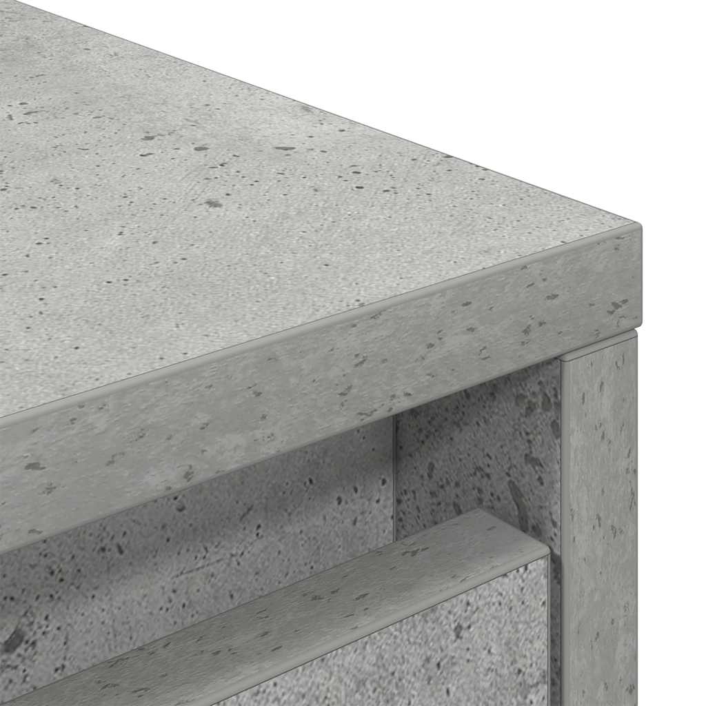 Chest of Drawers, concrete grey 29.5x34x119.5 cm engineered wood