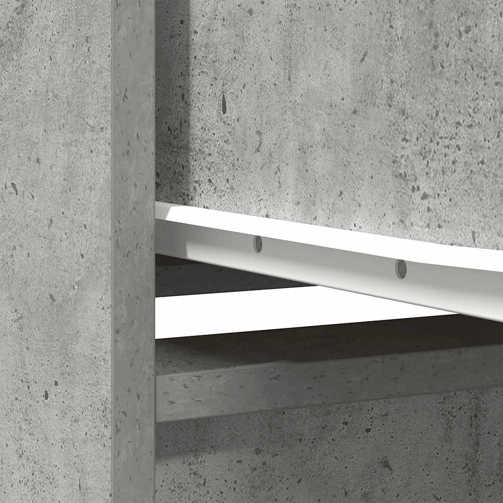 Chest of Drawers, concrete grey 29.5x34x119.5 cm engineered wood
