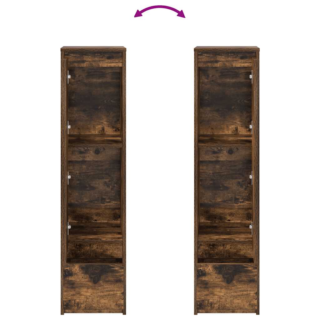 Komoda, dūminio ąžuolo spalvos 29,5x34x119,5cm apdirbta mediena