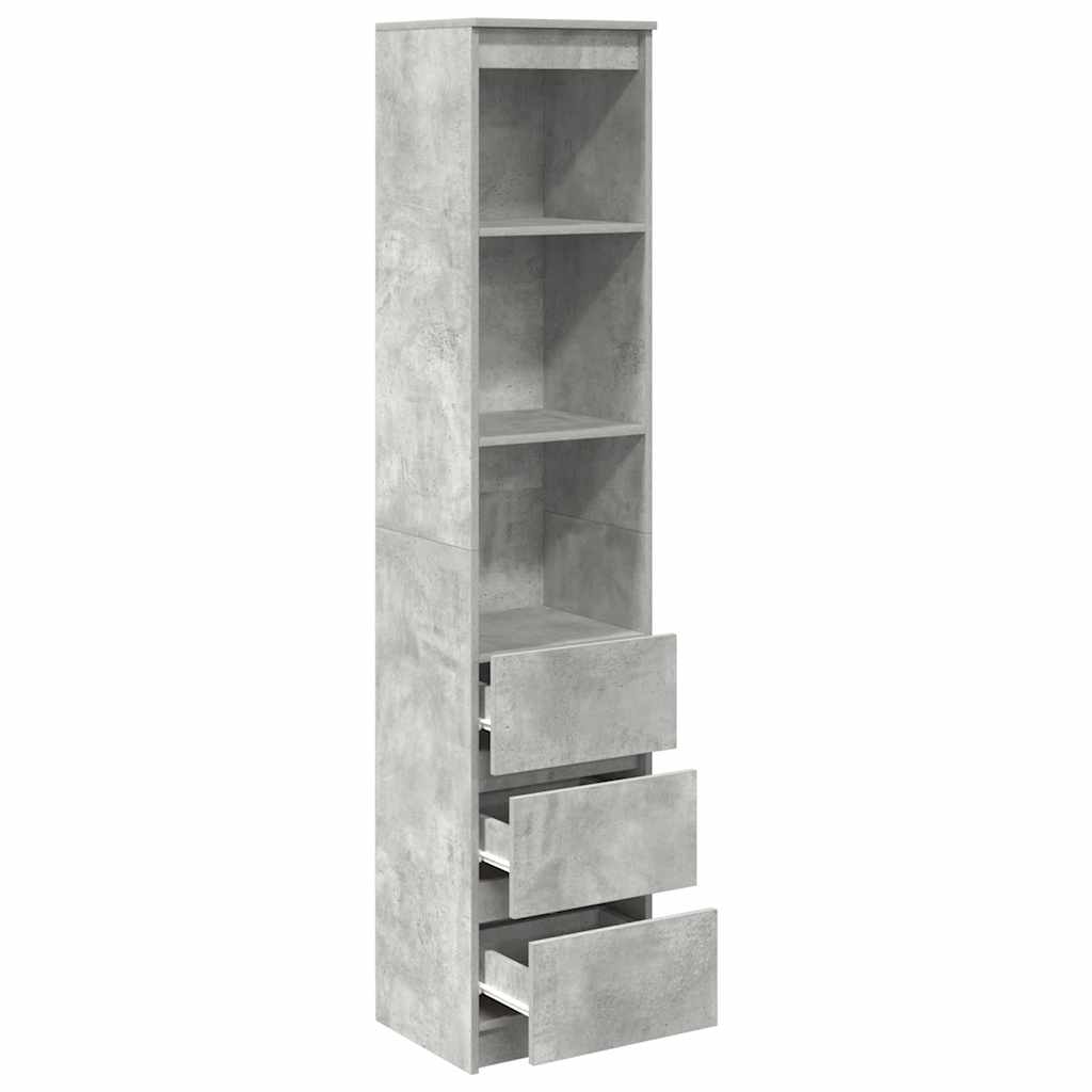 Komoda, betono pilkos spalvos, 37,5x35x180 cm apdirbta mediena