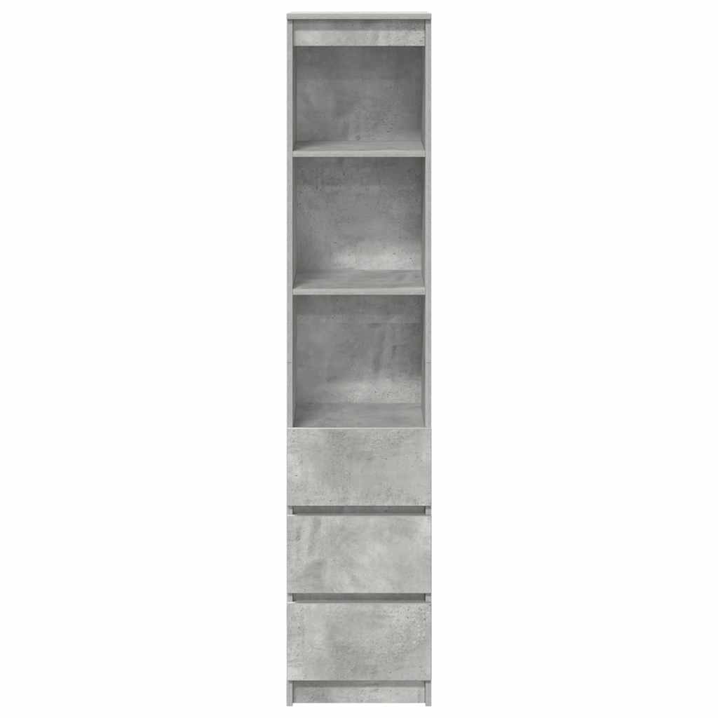 Komoda, betono pilkos spalvos, 37,5x35x180 cm apdirbta mediena
