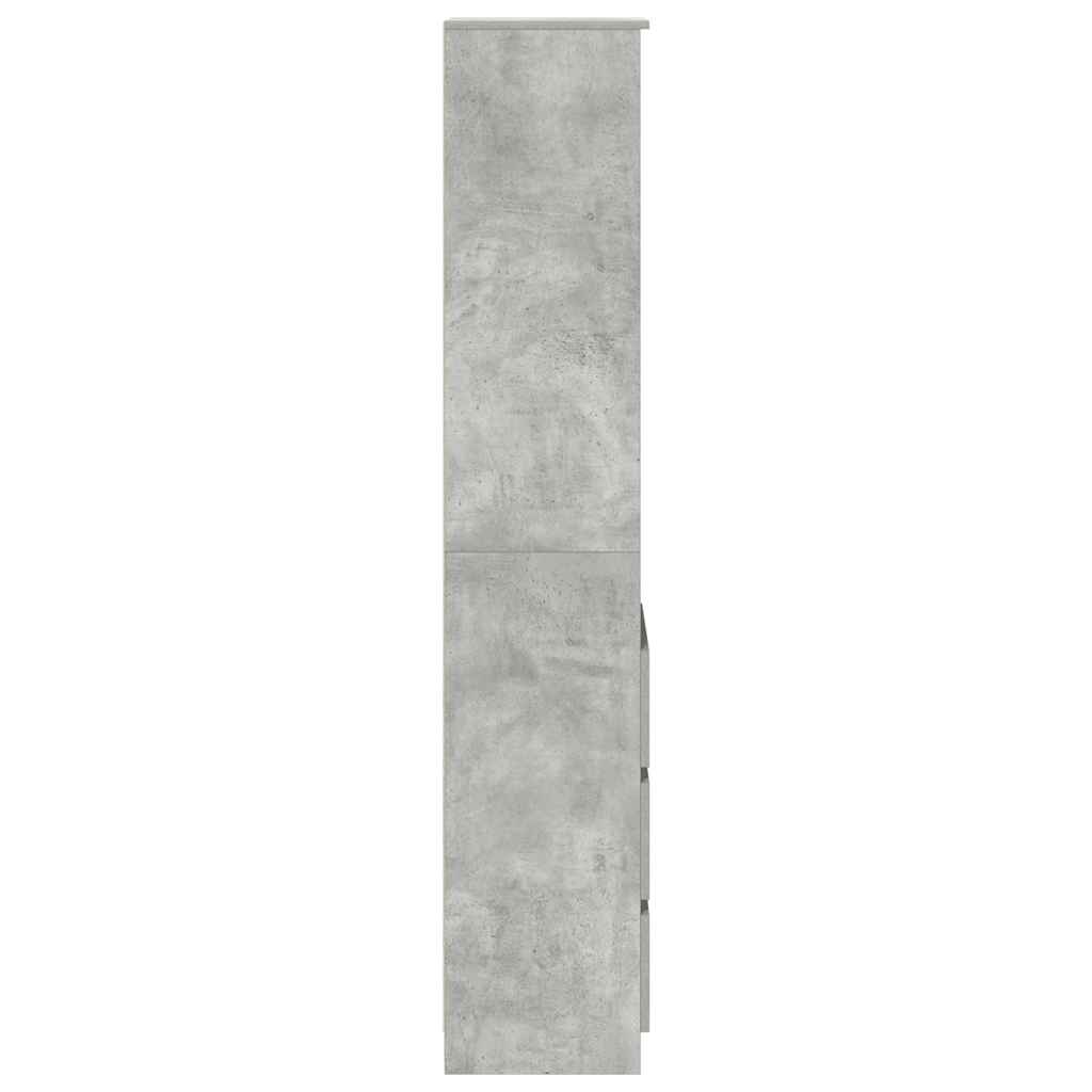 Komoda, betono pilkos spalvos, 37,5x35x180 cm apdirbta mediena