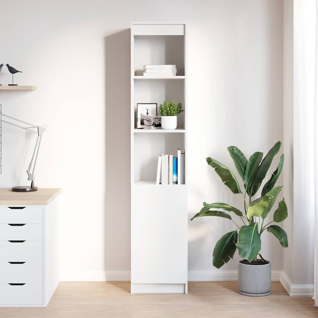 Chest of drawers, white, 37.5x35x180 cm engineered wood