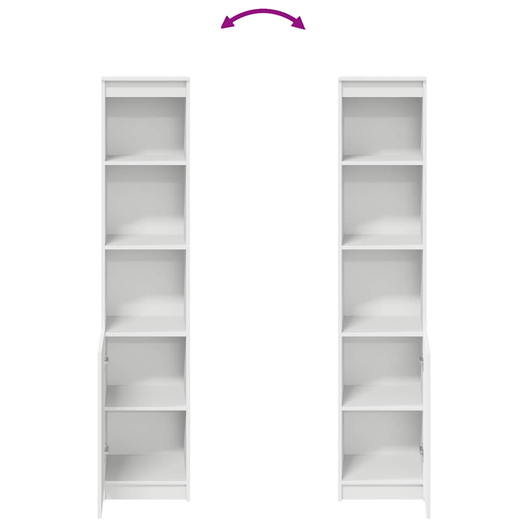 Chest of drawers, white, 37.5x35x180 cm engineered wood