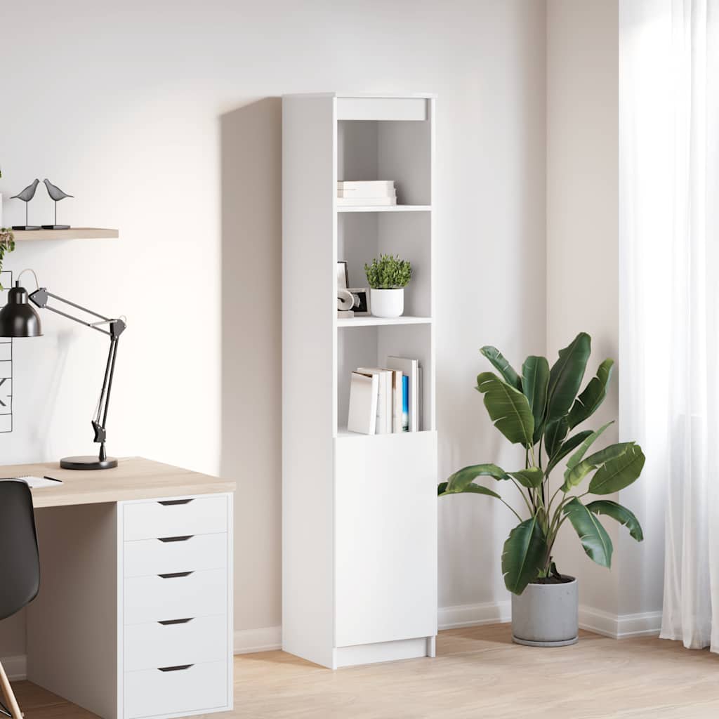 Chest of drawers, white, 37.5x35x180 cm engineered wood