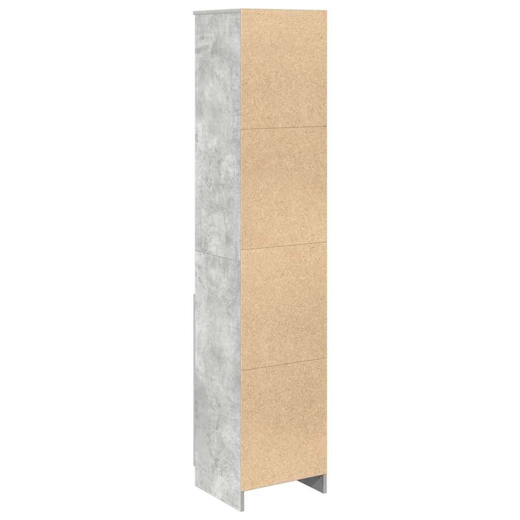 Komoda, betono pilkos spalvos, 37,5x35x180 cm apdirbta mediena