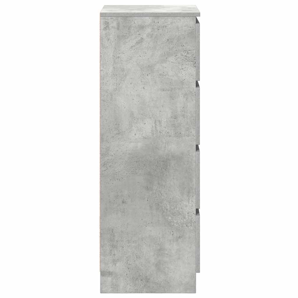 Šoninė spintelė, betono pilka, 37,5x35x99 cm, apdirbta mediena