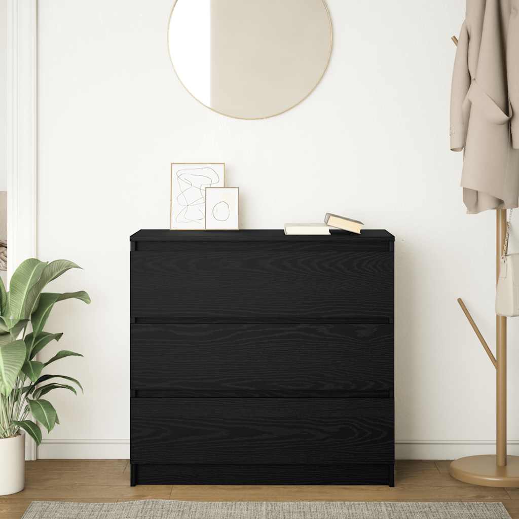 indauja juodas ąžuolas 80x35x76 cm inžinerinė mediena