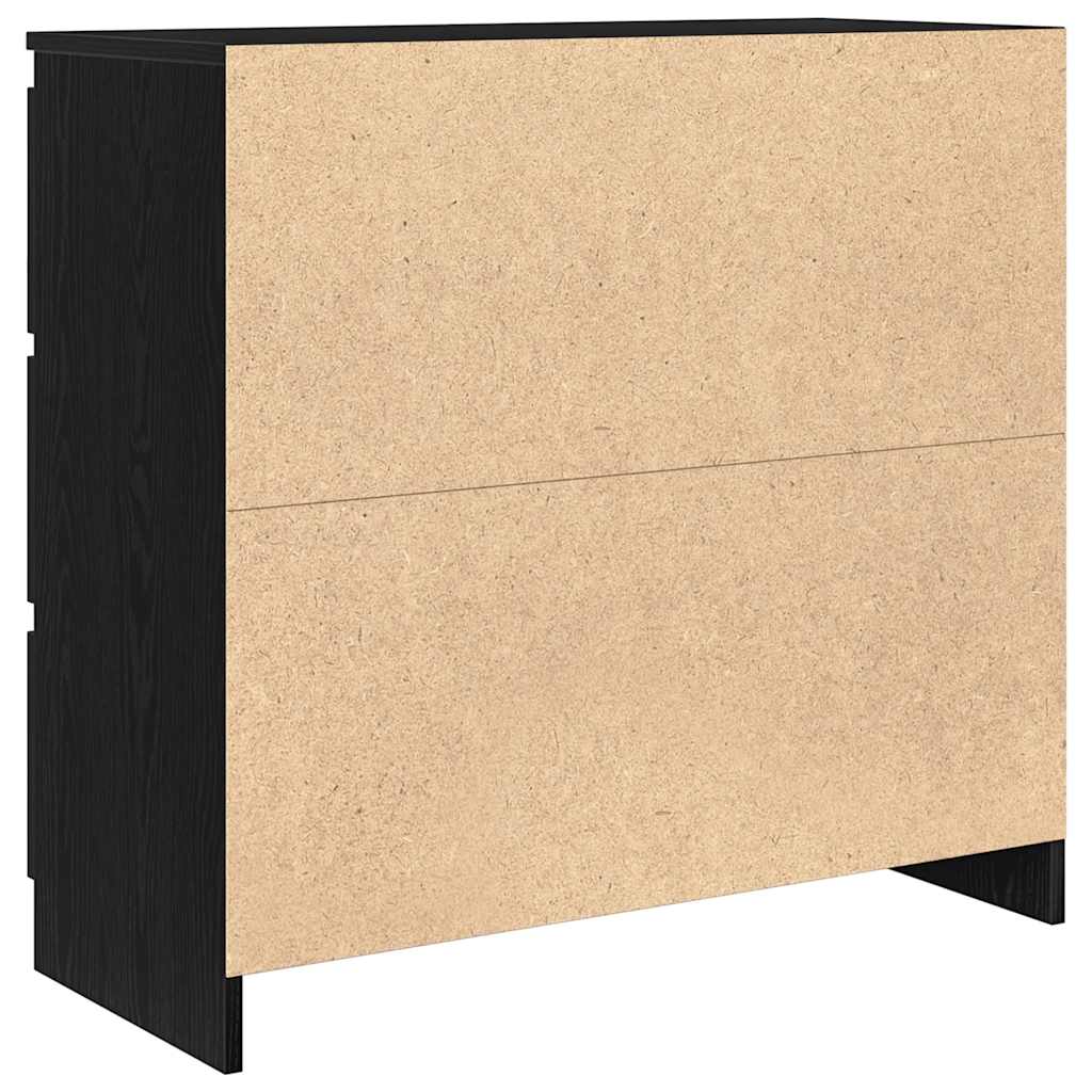 indauja juodas ąžuolas 80x35x76 cm inžinerinė mediena