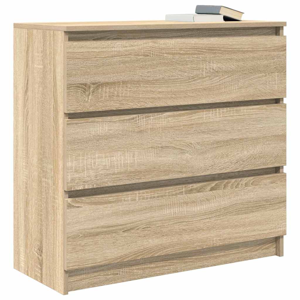 Sideboard, Sonoma oak, 80x35x76 cm, engineered wood