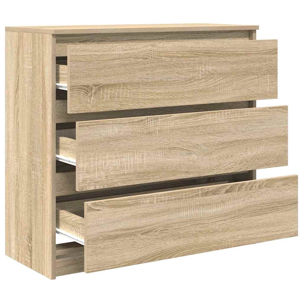 Sideboard, Sonoma oak, 80x35x76 cm, engineered wood