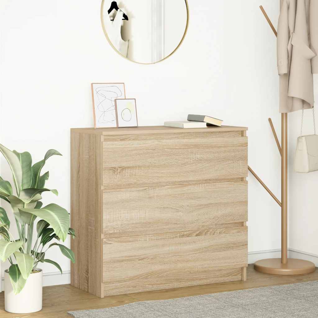 Sideboard, Sonoma oak, 80x35x76 cm, engineered wood