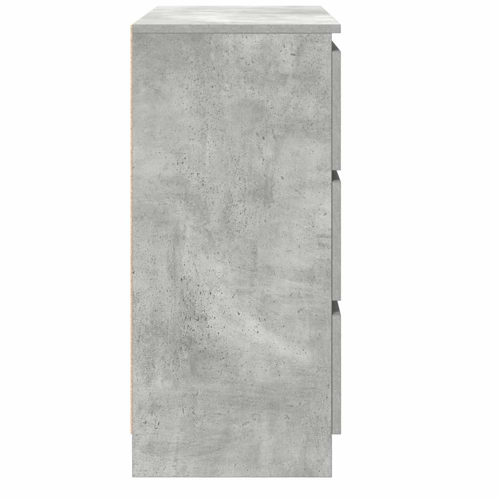Šoninė spintelė, betono pilka, 80x35x76 cm, apdirbta mediena