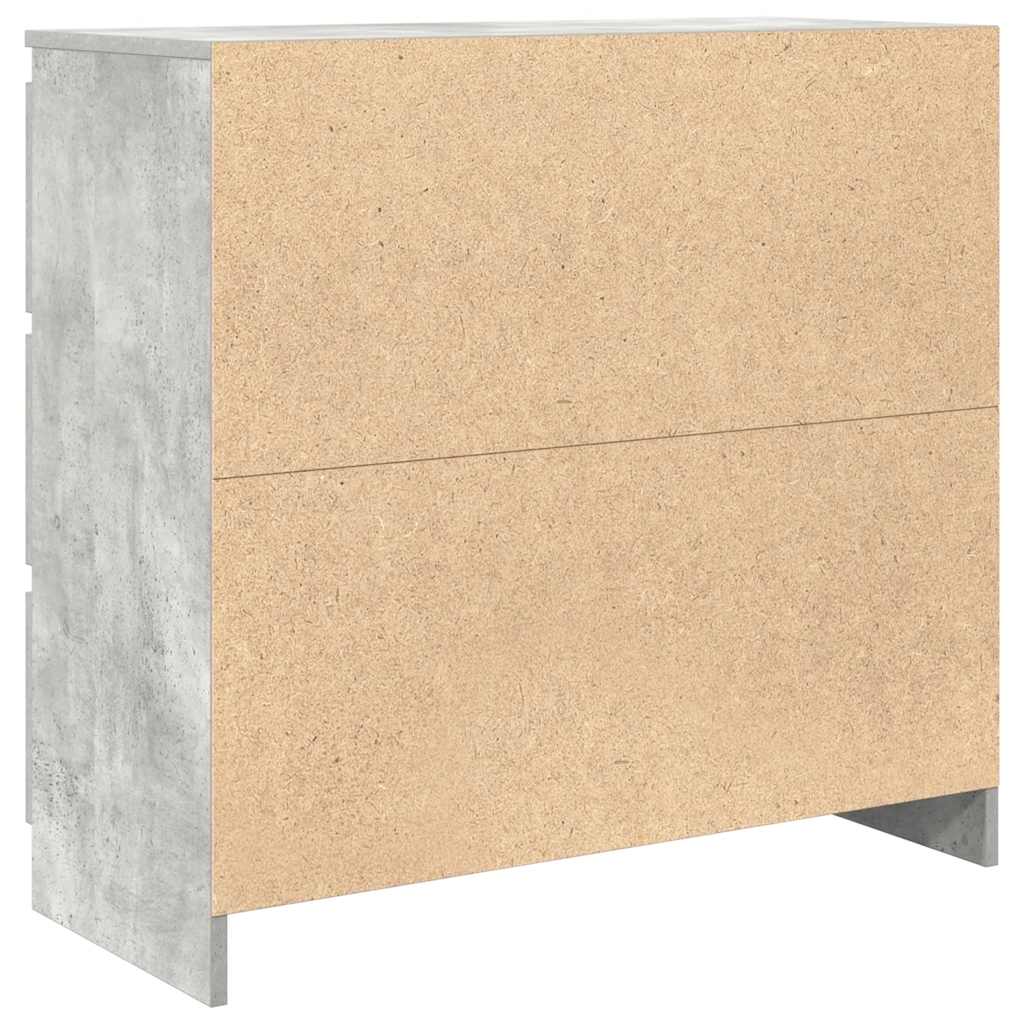 Šoninė spintelė, betono pilka, 80x35x76 cm, apdirbta mediena
